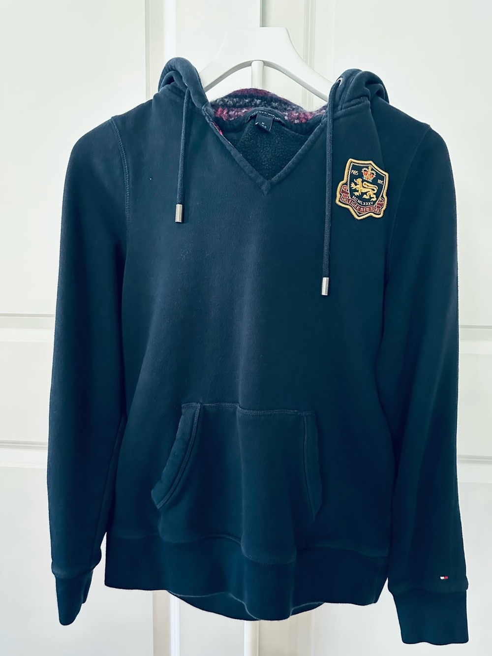 Women’s Tommy Hilfiger Navy Blue Hooded Pullover Sweatshirt Size M